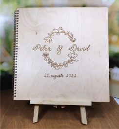 Svadobná kniha hostí drevený obal 20226